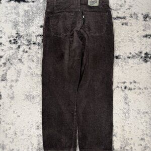 Y2K Levi's Silver Tab Velvet Corduroy Baggy Brown Pants